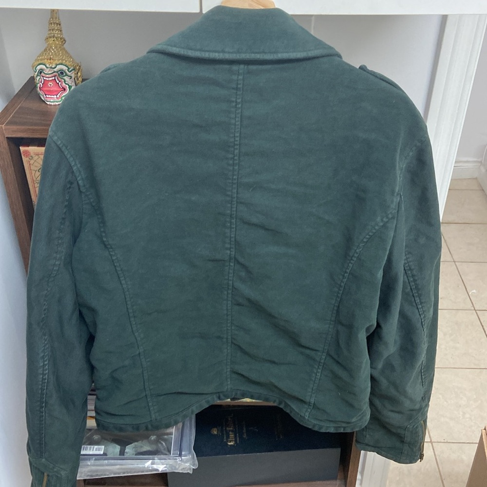 Vintage Class Roberto Cavalli Green Men's Moto Classic Jacket - Picture 11 of 13